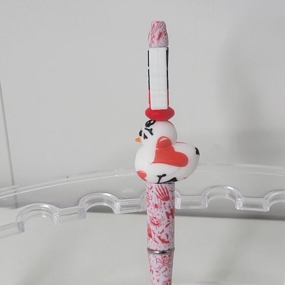 Silicone Horror Focal Beaded Pen Handmade Duck Skulls Negan Walking Dead Quote - Picture 4 of 6